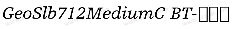 GeoSlb712MediumC BT字体转换